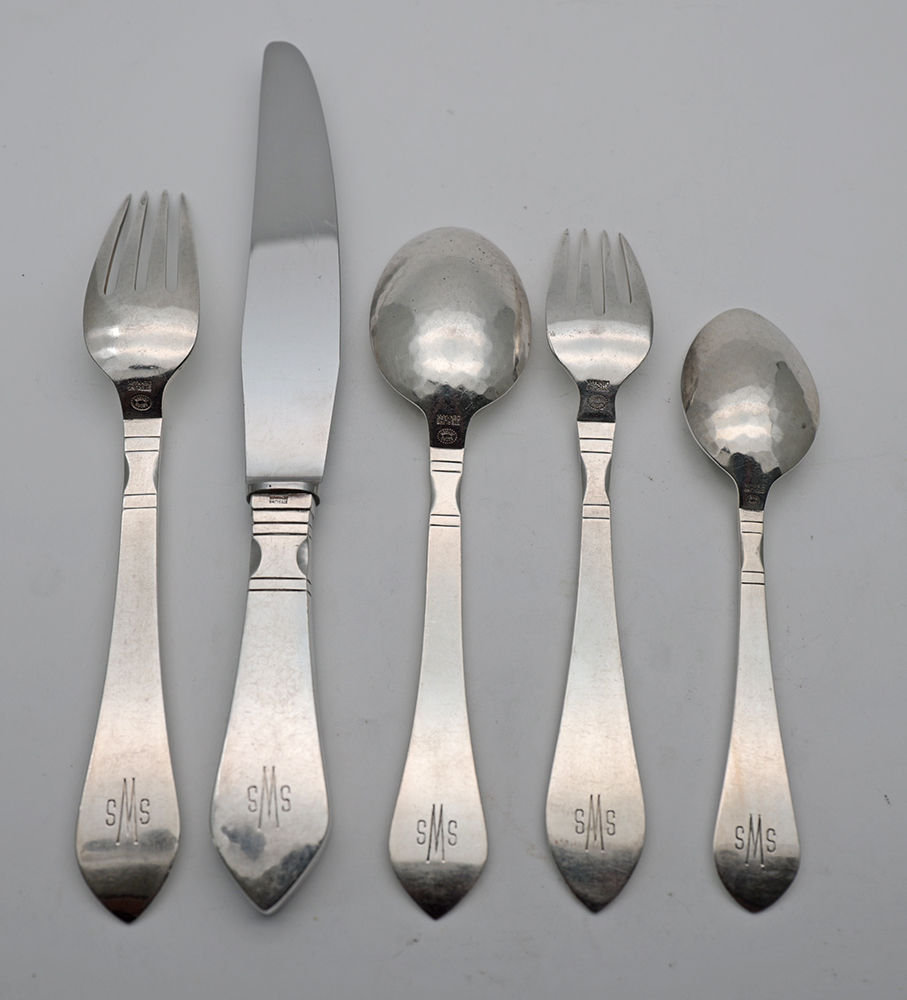 Thumbnail: Georg Jensen cutlery c.1965 in ‘Continental’ or ‘Antique’ design