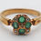 Thumbnail: 1970s cluster ring with emeralds and diamond 18ct