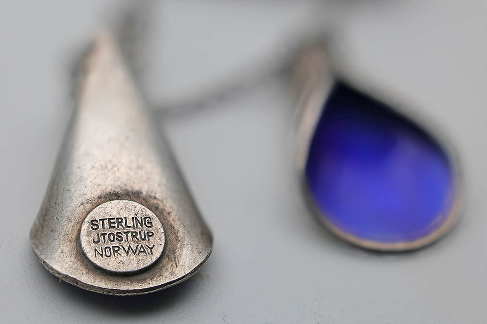 Thumbnail: Norwegian silver and enamel necklace Tostrup