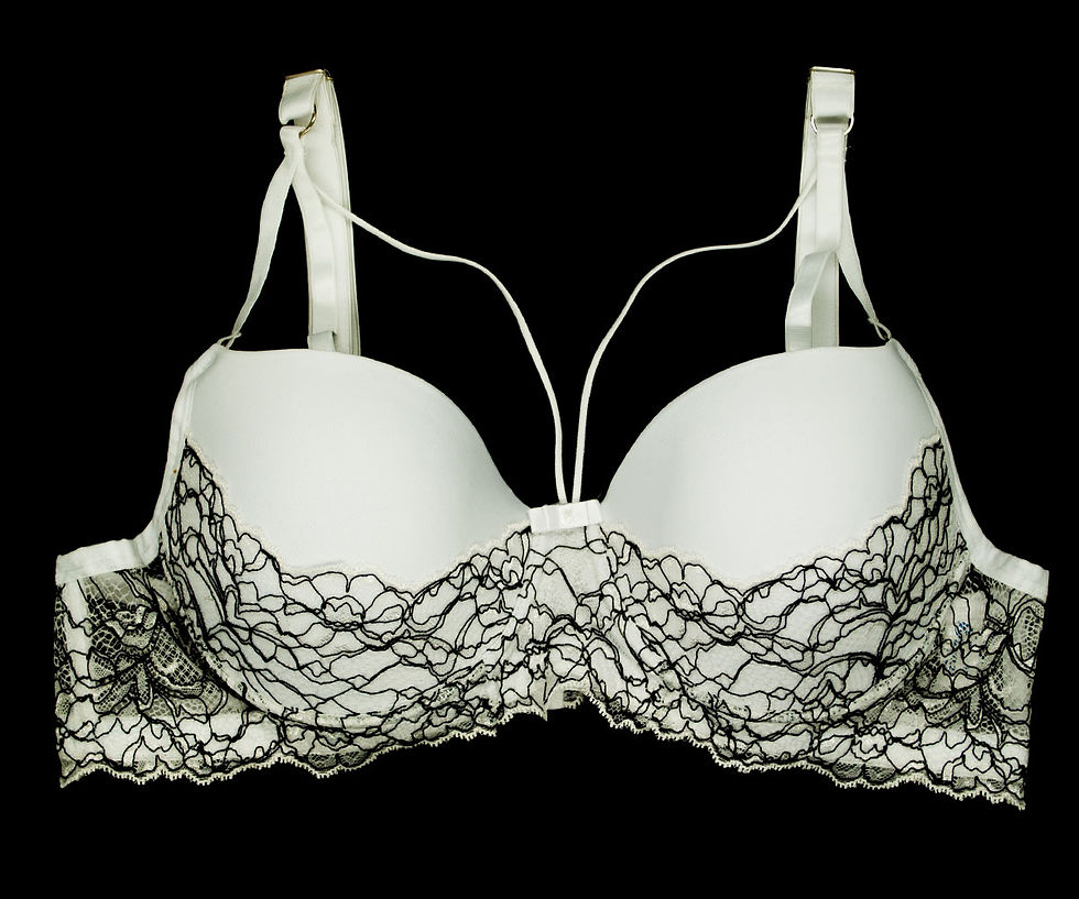 Miniatura: Sutiã Strappy Plus Size Branco e Preto Gin Tônica