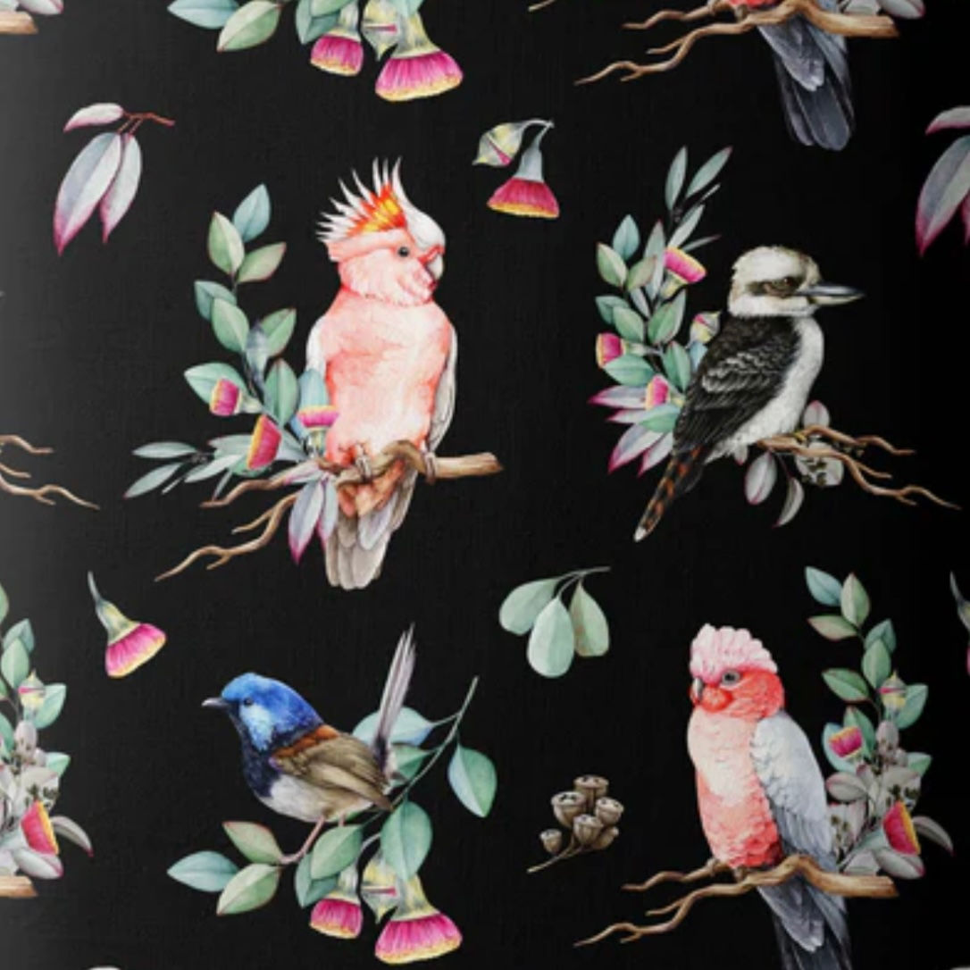 Rainbow Birds (Black) Scrubs