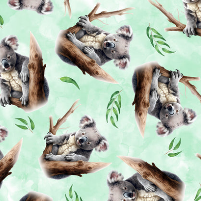 Koala (Green) Scrubs | Wild Scrubs