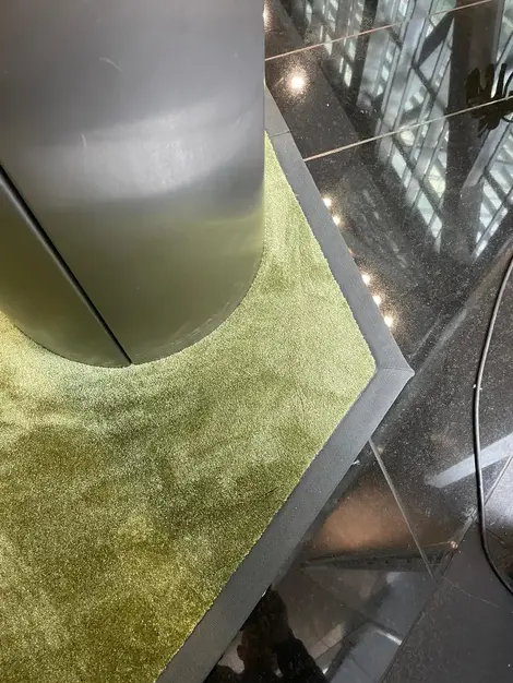 Semi Bespoke Silky Broadgate Column cut out Projects Clerkenwell Rug Studio