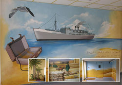 Fresques : thème de l'émigration