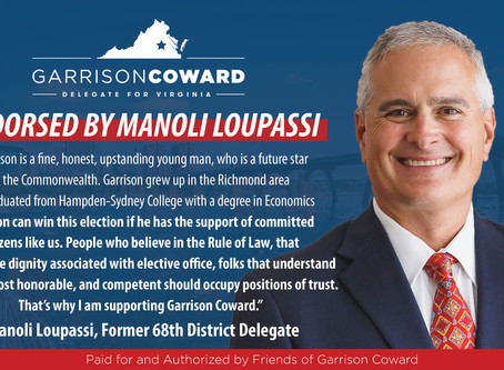 Manoli Loupassi Endorses Garrison