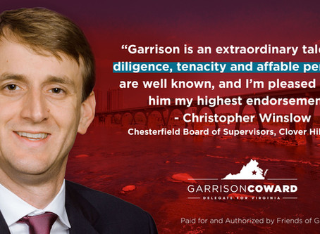 Christopher Winslow Endorses Garrison