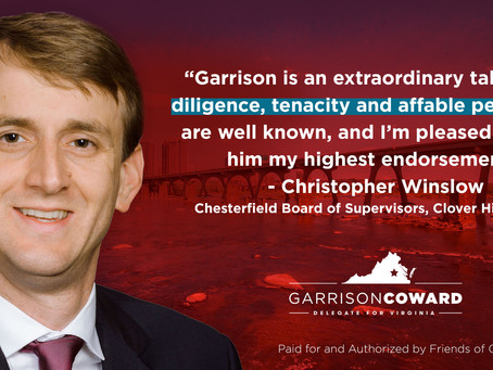 Christopher Winslow Endorses Garrison