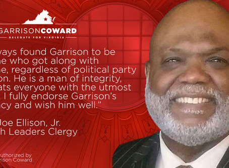 Pastor Joe Ellison endorses Garrison