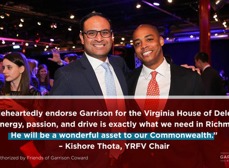 Thota endorses Garrison