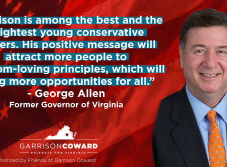 George Allen endorses Garrison