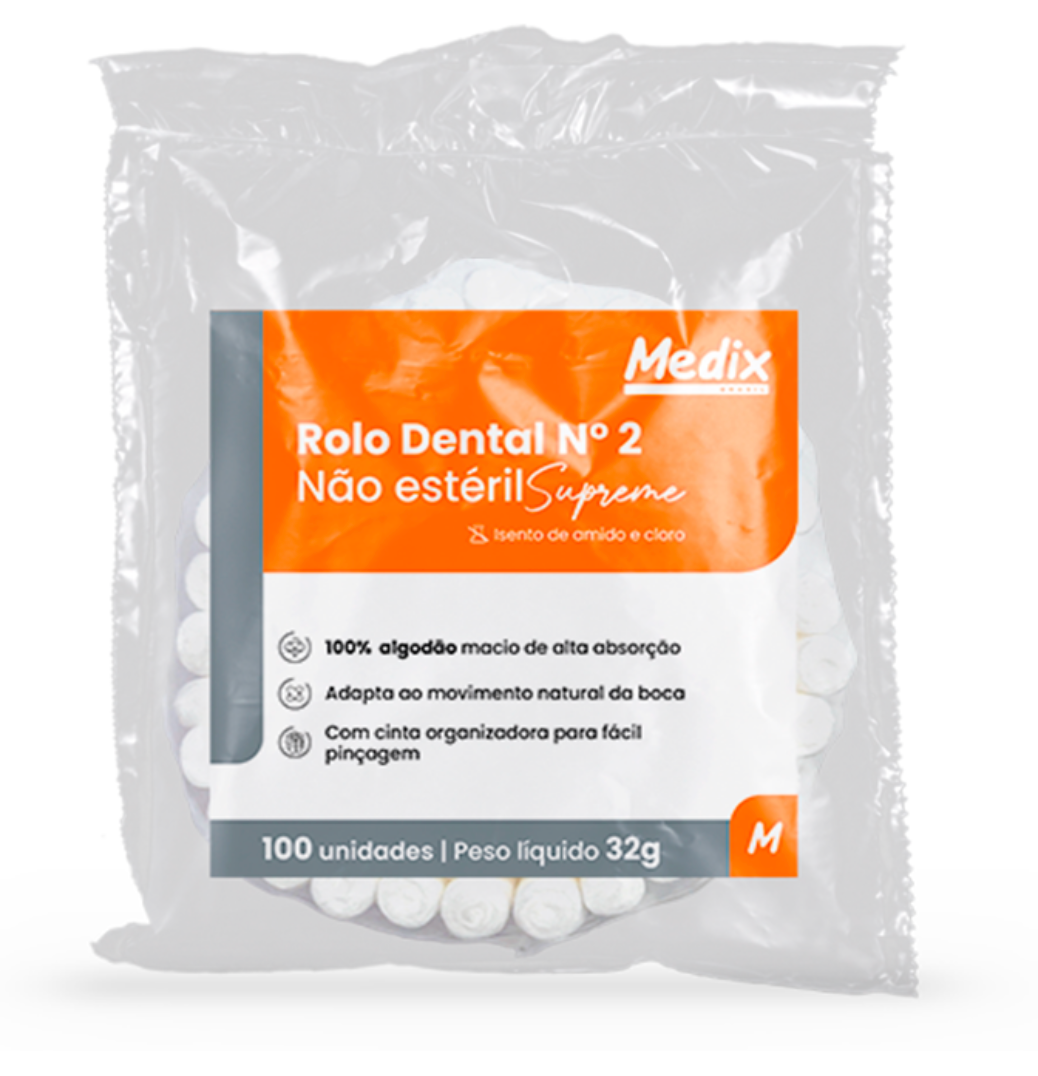 Rolete ou Rolo Dental Não Estéril