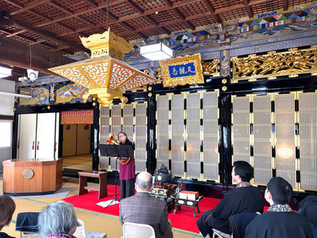 お寺での演奏の1部をYouTubeにアップしました