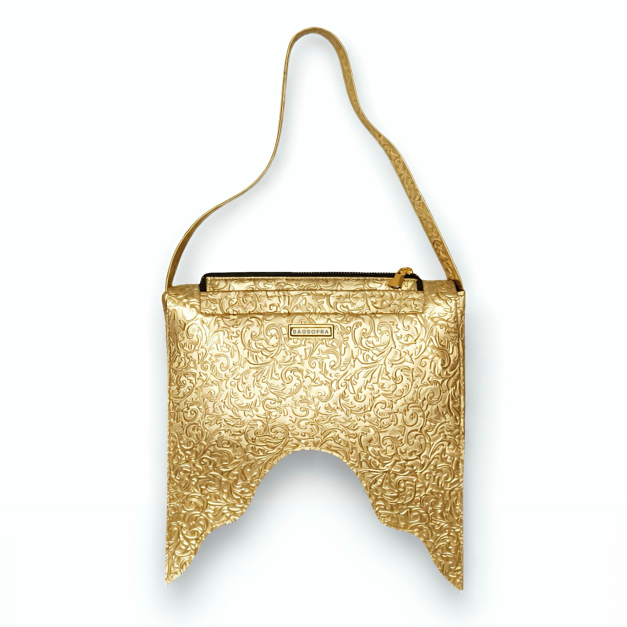 PALACE Altın Sarısı Desenli Çanta