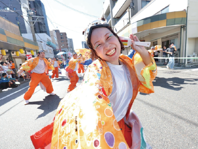 愛知県名古屋市で活動している鳴子踊りチームひなたの写真