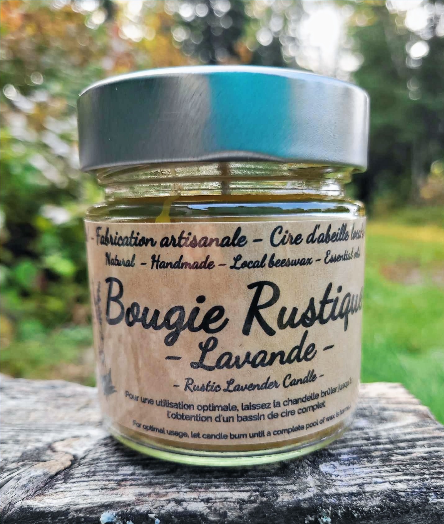 Bougie Rustique: Lavande