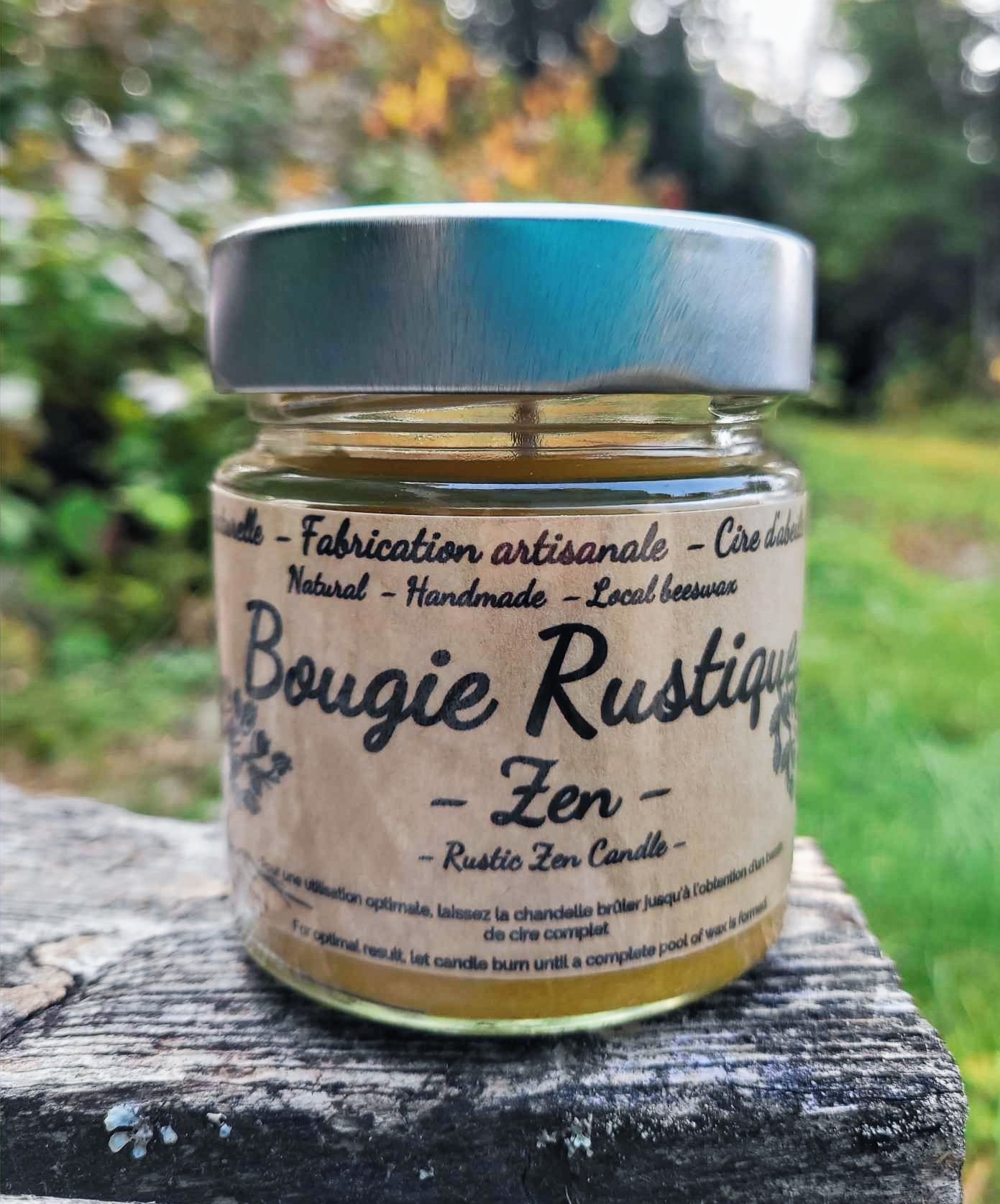Bougie Rustique: Zen