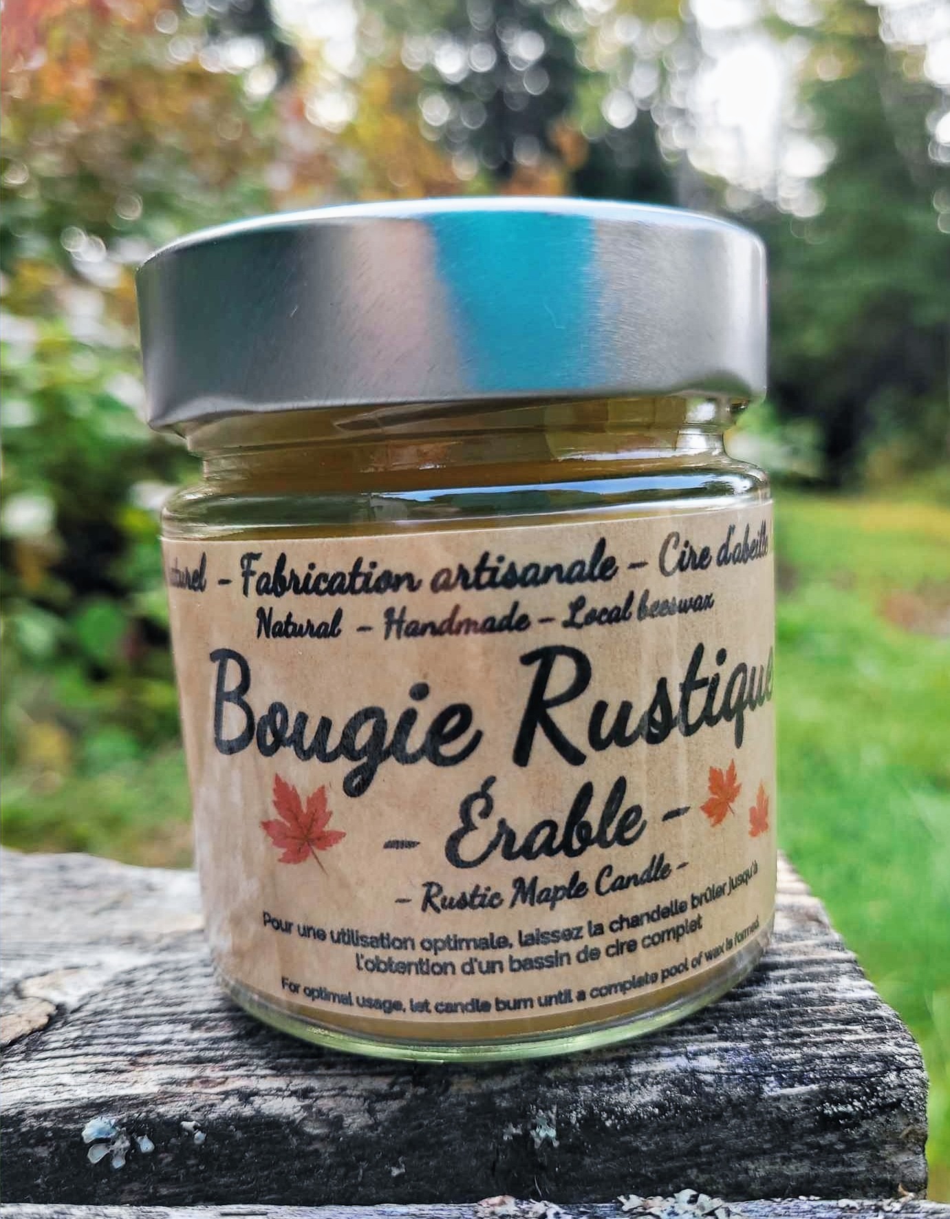 Bougie Rustique: Érable