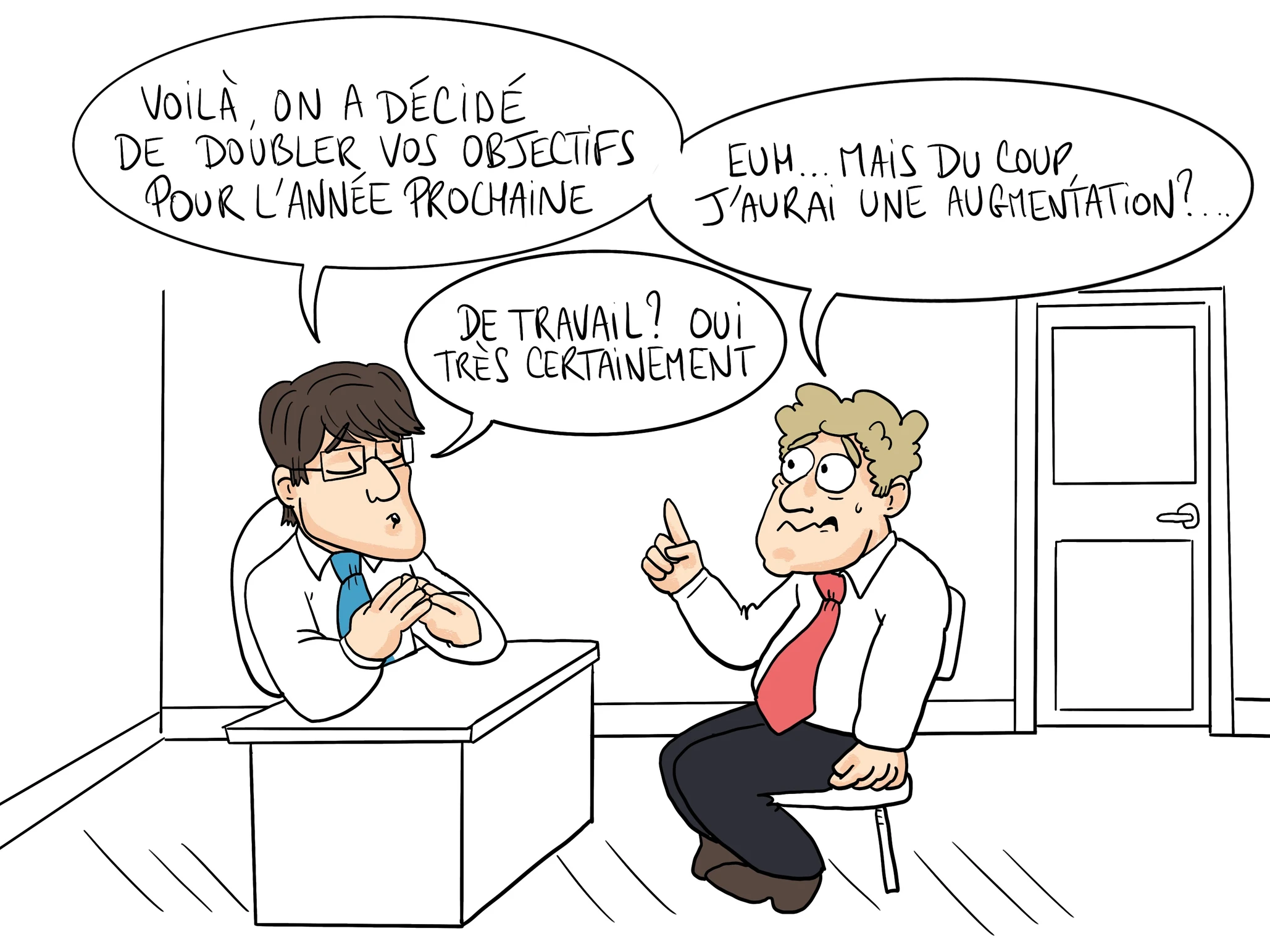 dessin de presse sur la posture de manager