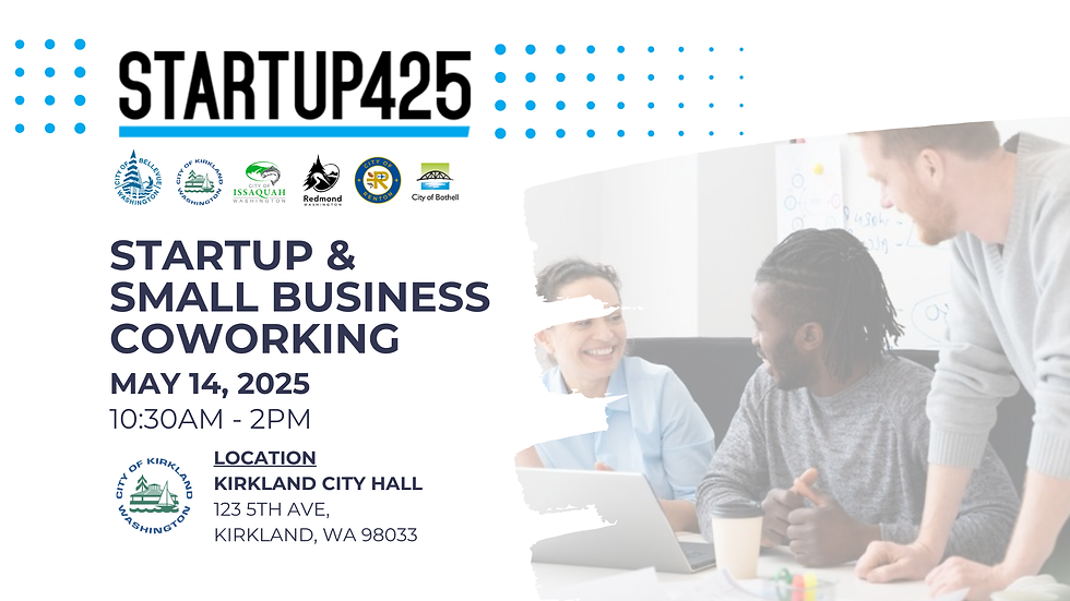 Startup & Small Business CoWorking Kirkland | May 2025