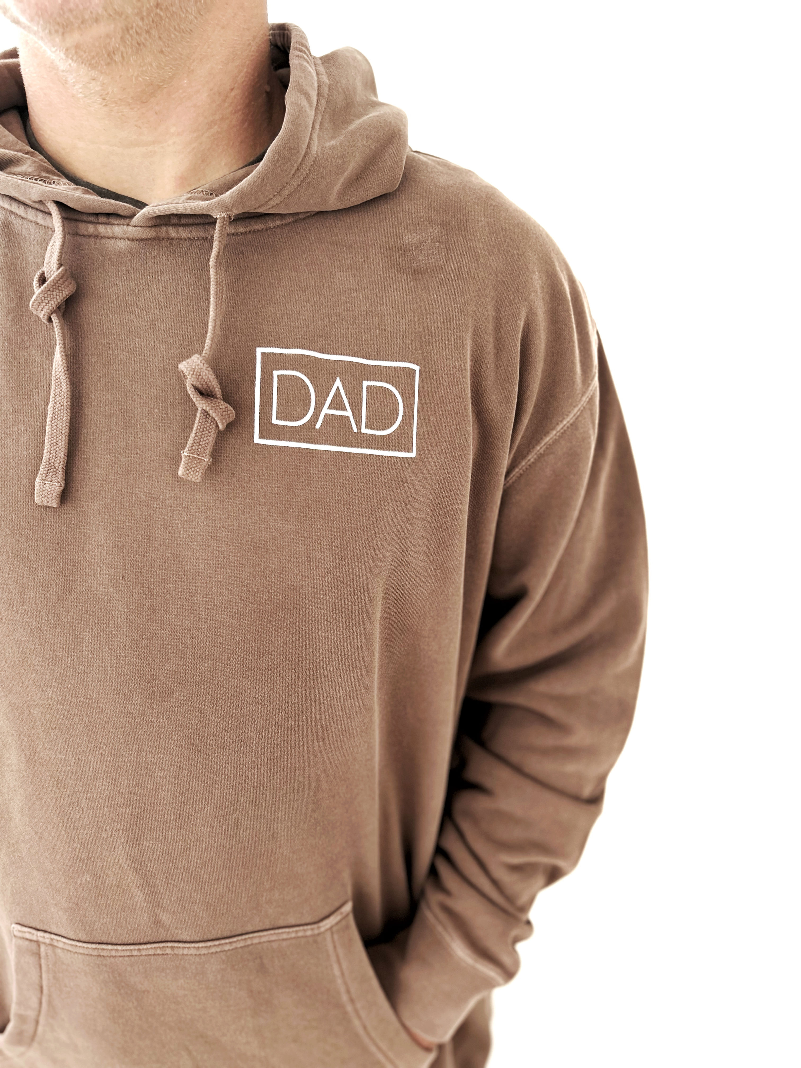 Man wearing the Dad Vintage Hoodie