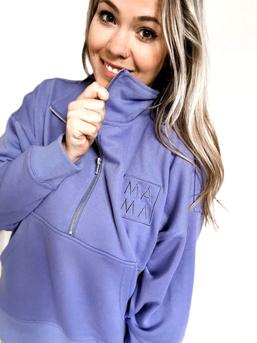 MAMA | HALF ZIP SWEATER | Ashco The Mama Label