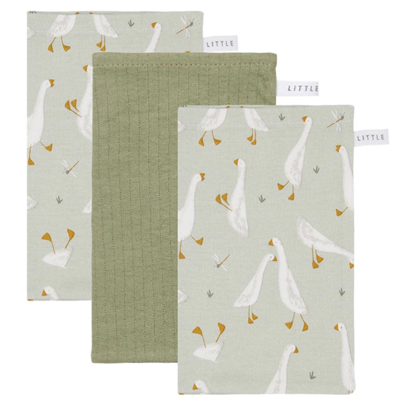 LITTLE DUTCH muslina mazgāšanas lupatiņas LITTLE GOOSE