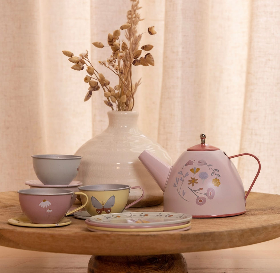 LITTLE DUTCH bērnu tējas dzeršanas komplekts FLOWERS&BUTTERFLIES