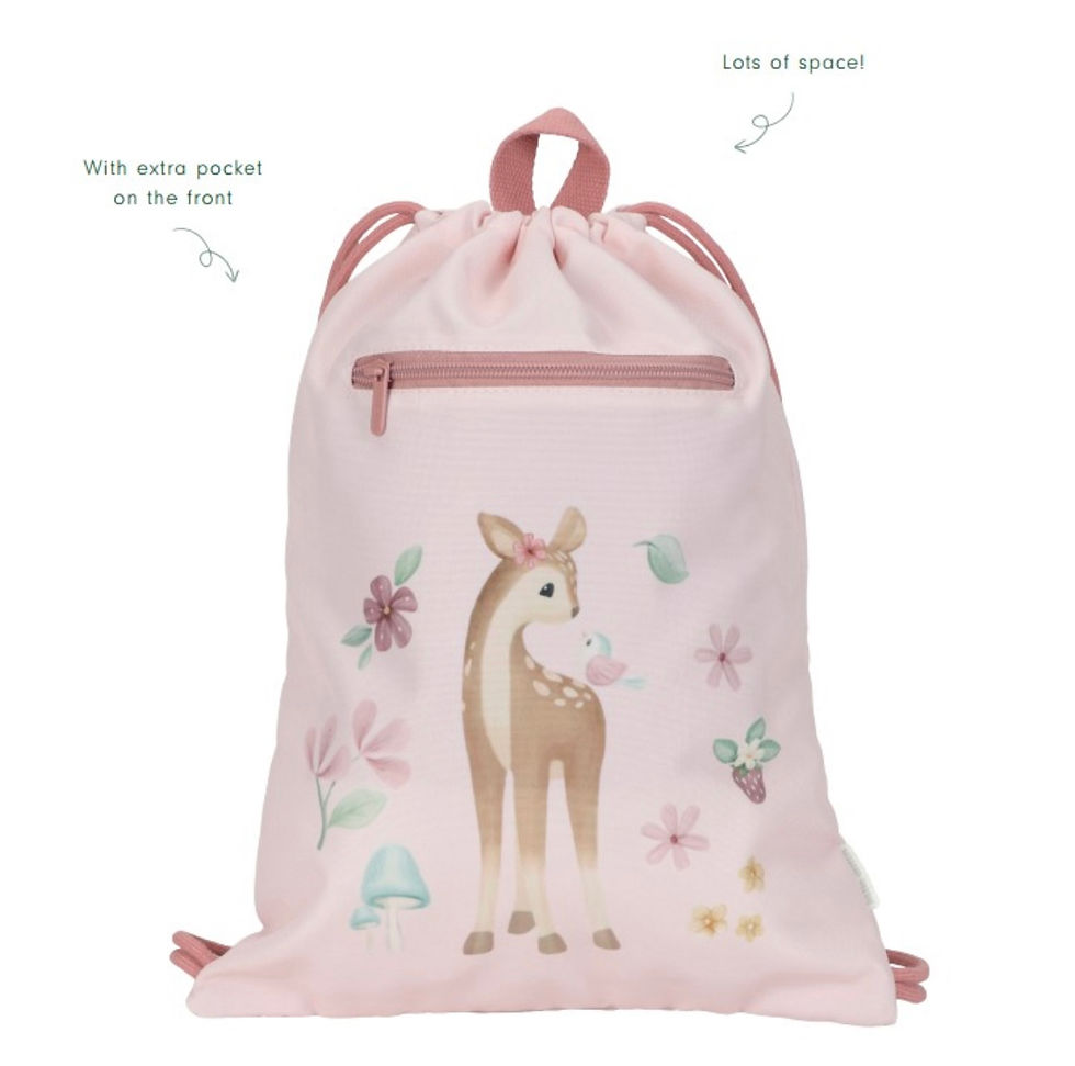 Sīktēls: LITTLE DUTCH sporta soma/apavu maisiņš bērniem FAIRY GARDEN