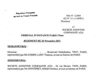 26 novembre 2012 - TI PARIS - AXA RG 11-11-000812