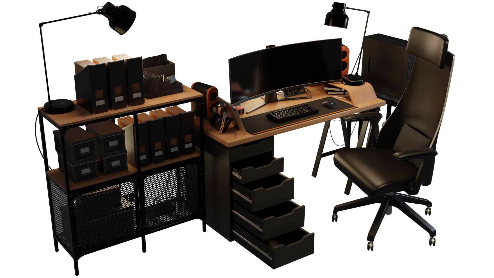 Full Desk setup - 3D model by Vivien Deroche (@blue-odym) [d5d3723 ...