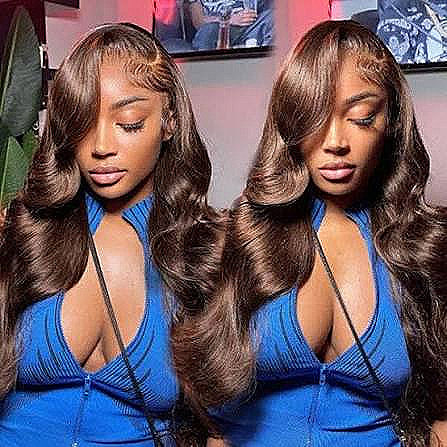 13x4 Chocolate Brown #4 BODYWAVE Human Hair