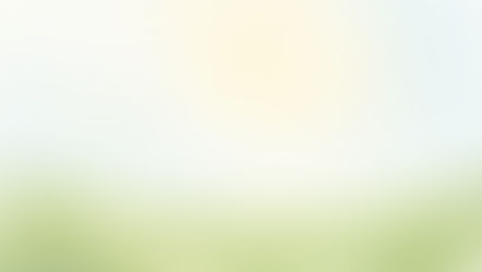 Aquarell-Illustration im Kleeblatt-Stil: sonniger Sommerhimmel über sanfter Landschaft