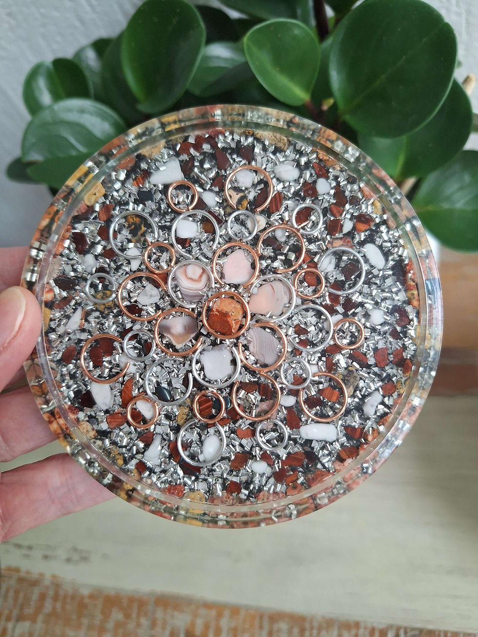 Thumbnail: With leopardskin jasper & pink moss agate