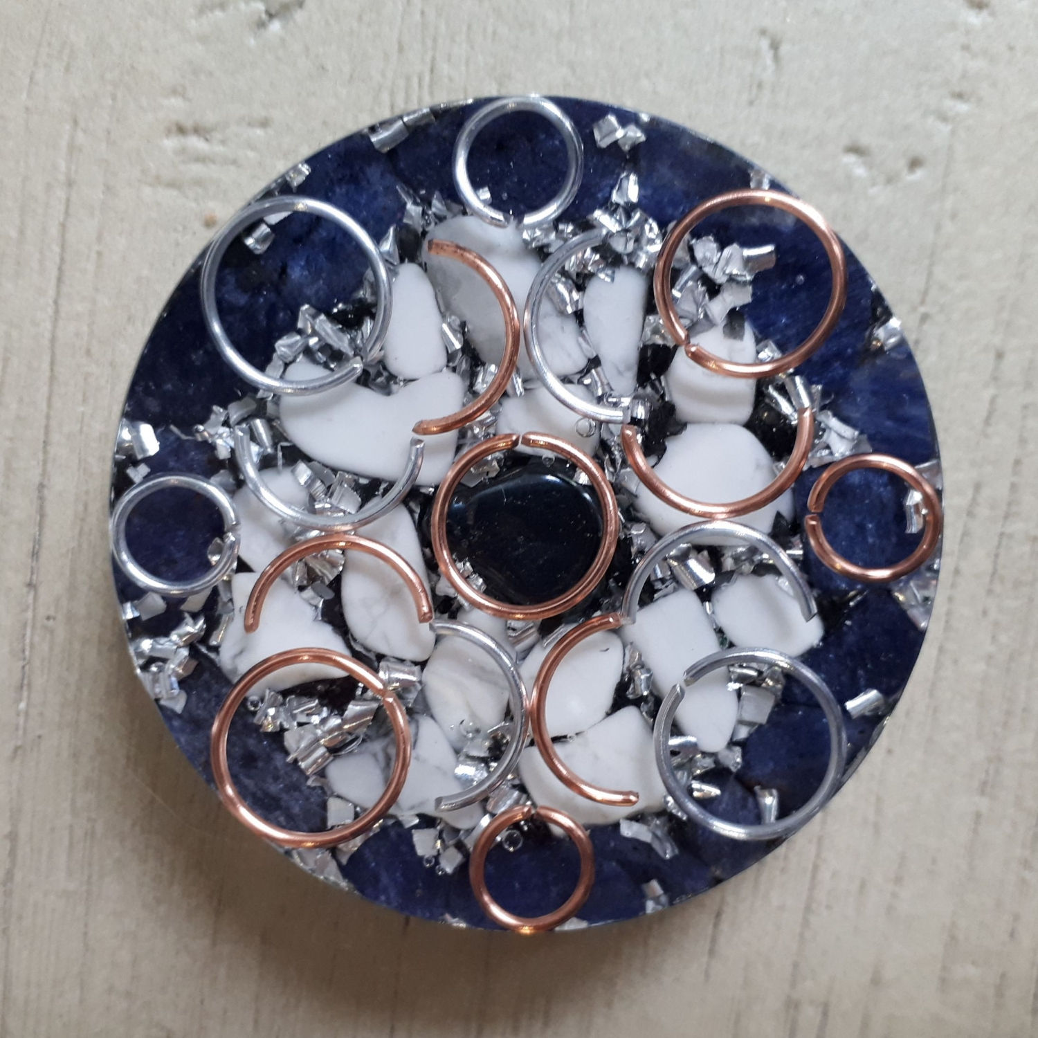 With Hematite & white howlite