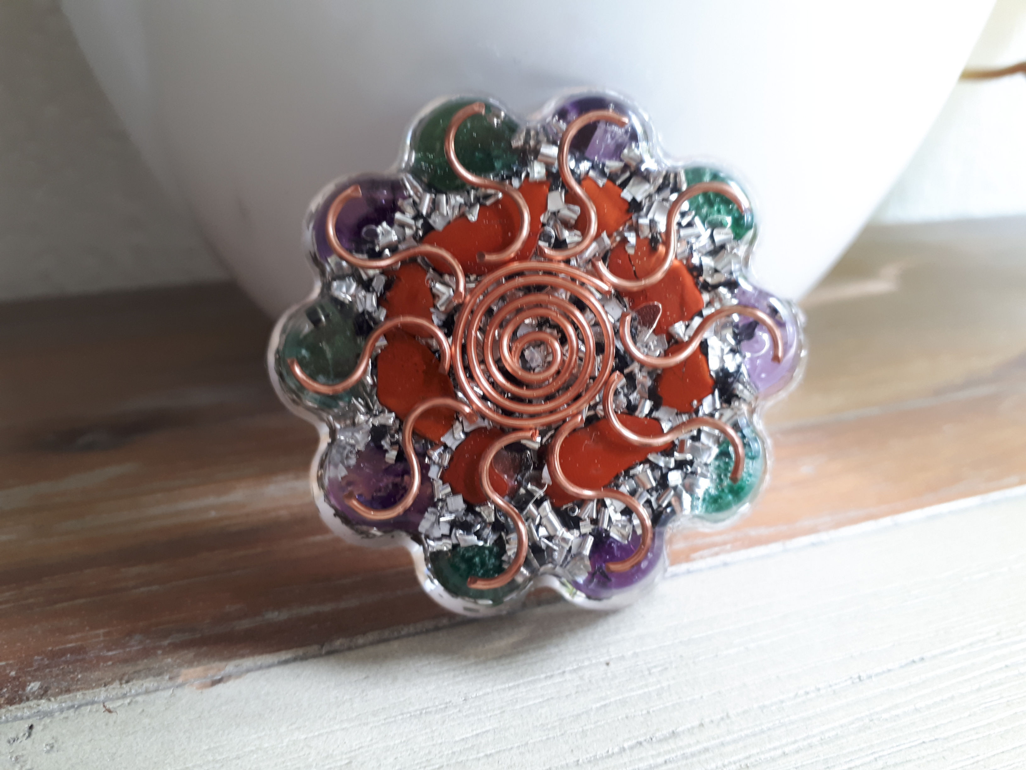 Met rode jaspis & amethist