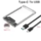 Thumbnail: USB 3.0/Type C HDD Enclosure 2.5 Inch SATA SSD External Hard Drive Case With