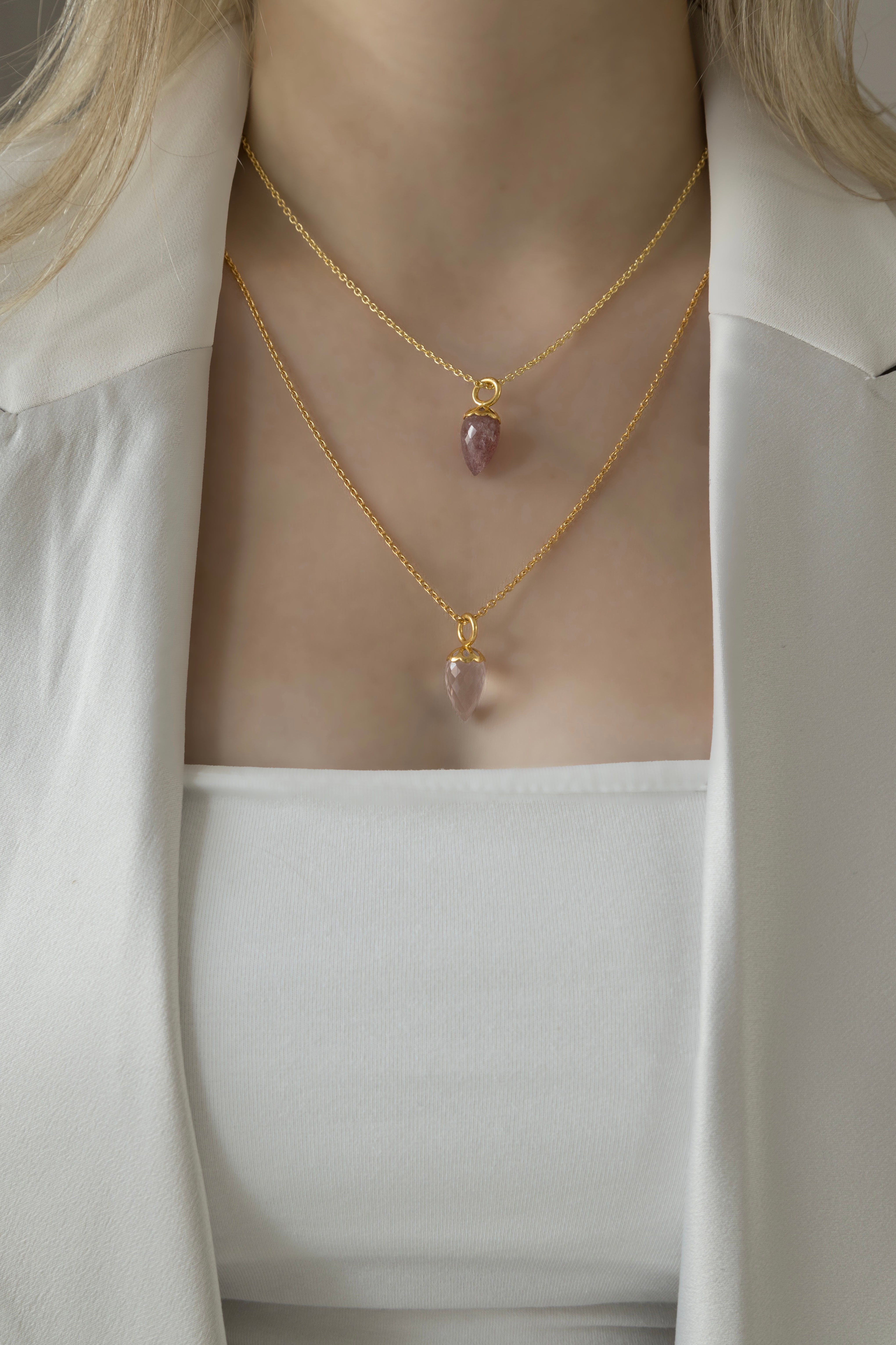 Silbervergoldet Halskette