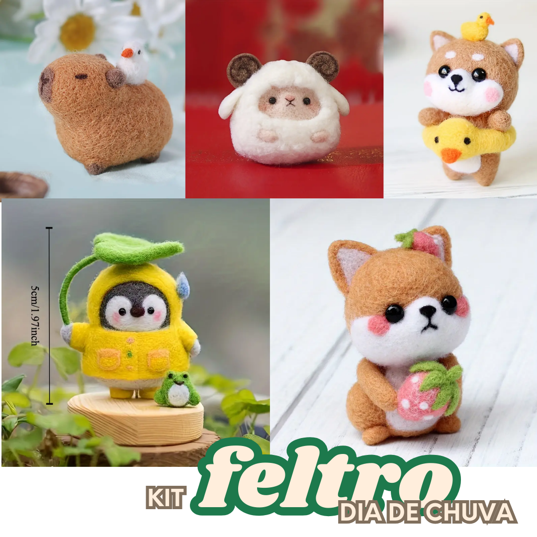 Kit para Feltragem - Dia de Chuva - Frete Grátis