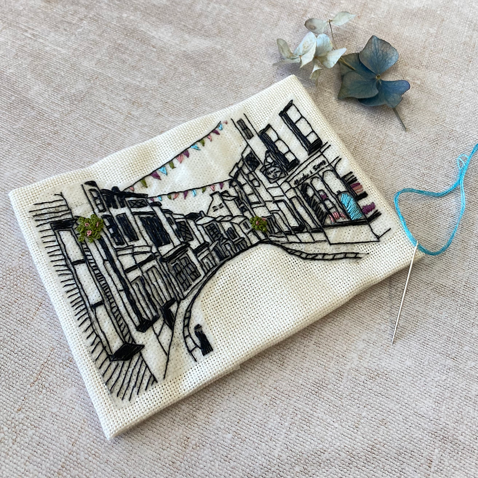 Thumbnail: Stitches and Cream Falmouth Embroidery Kit