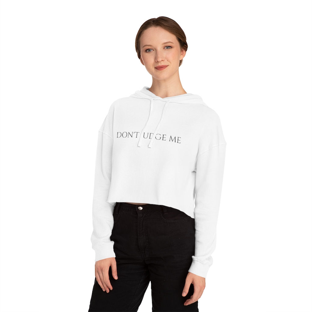 Straight face Women’s Cropped Hooded Sweatshirt