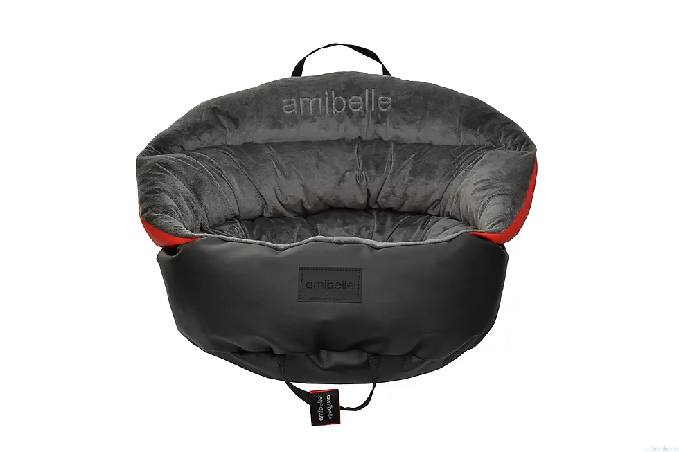 Miniaturbild: Hundesitz Autokörbchen Hundeautositz Autositz Smile Schwarz/Rot