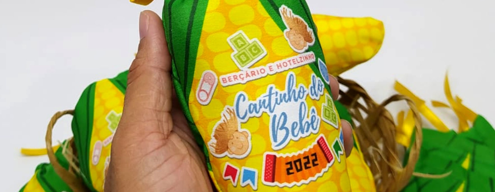 Saquinho formato milho lembrancinha de São João - Personalizado João Pessoa