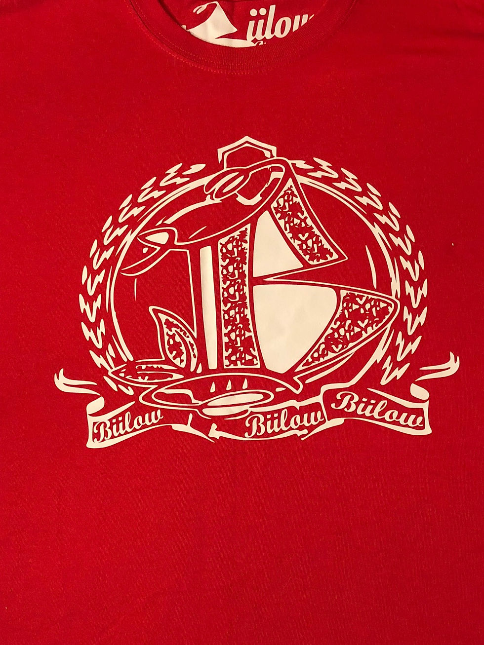 Men's XL Red Shirt with Tan Print