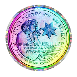 Wilma Mankiller Quarter re-designed and created by Sara Dailey Smith