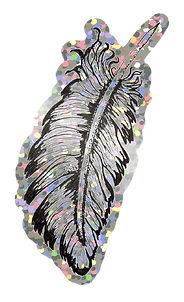 Hand Drawn Feather by Sara Dailey Smith