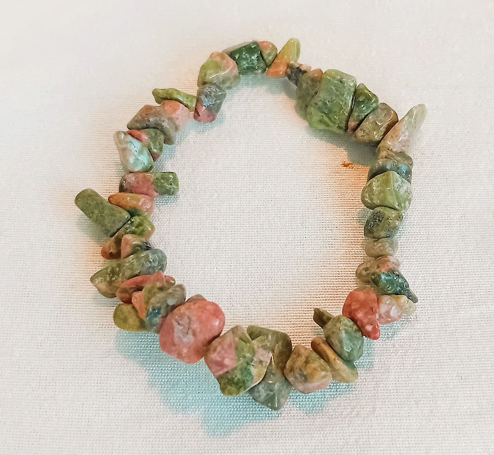 Moss agate chipstone bracelet