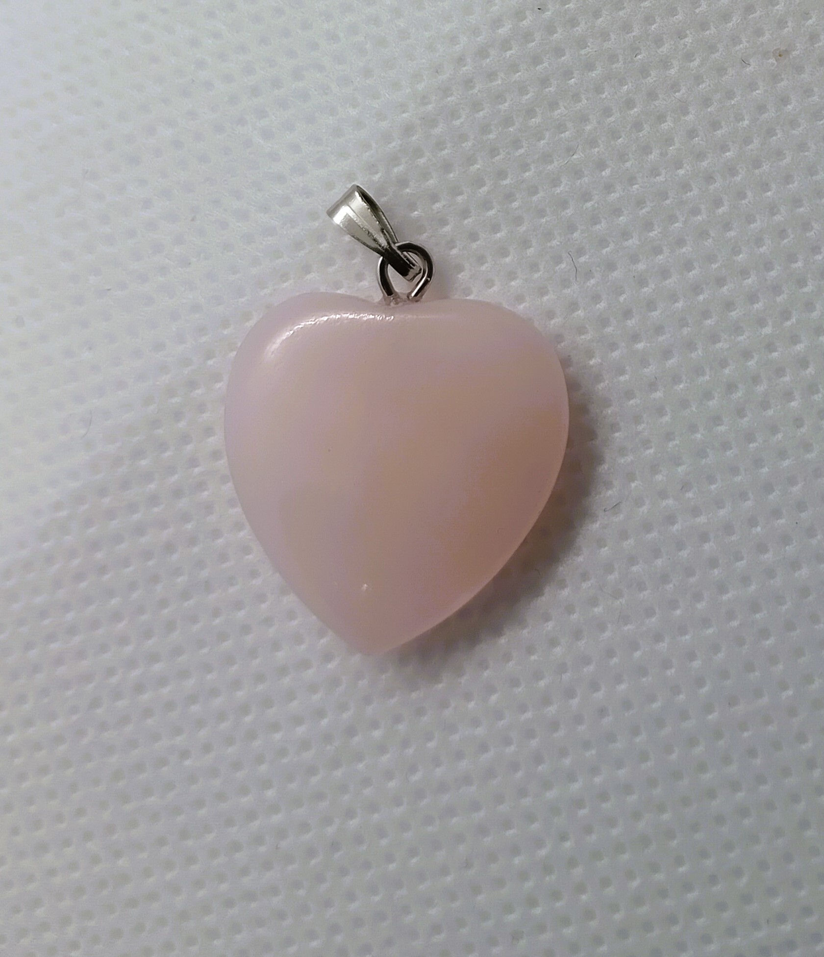 Rose Quartz heart pendant