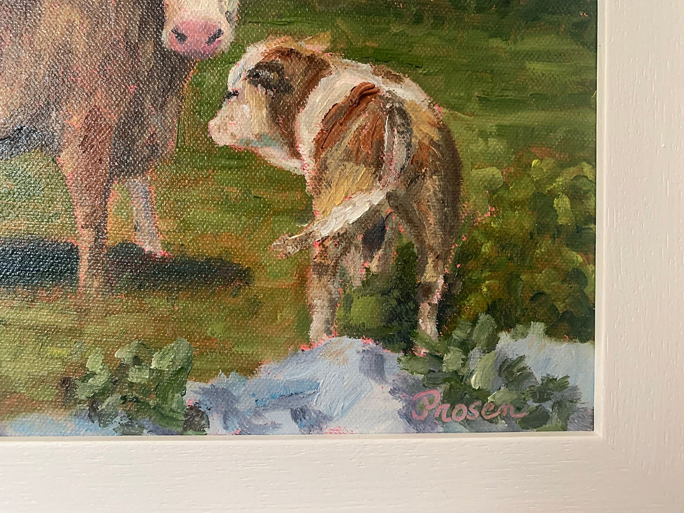 Thumbnail: The Guardians of the Burren (Oil Painting, Cows in Ireland)