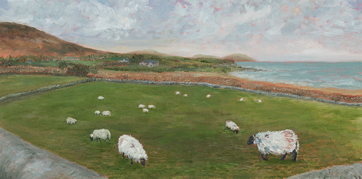 Pleasant Pasture (Oil Painting, Mayo, near Bertra Beach)