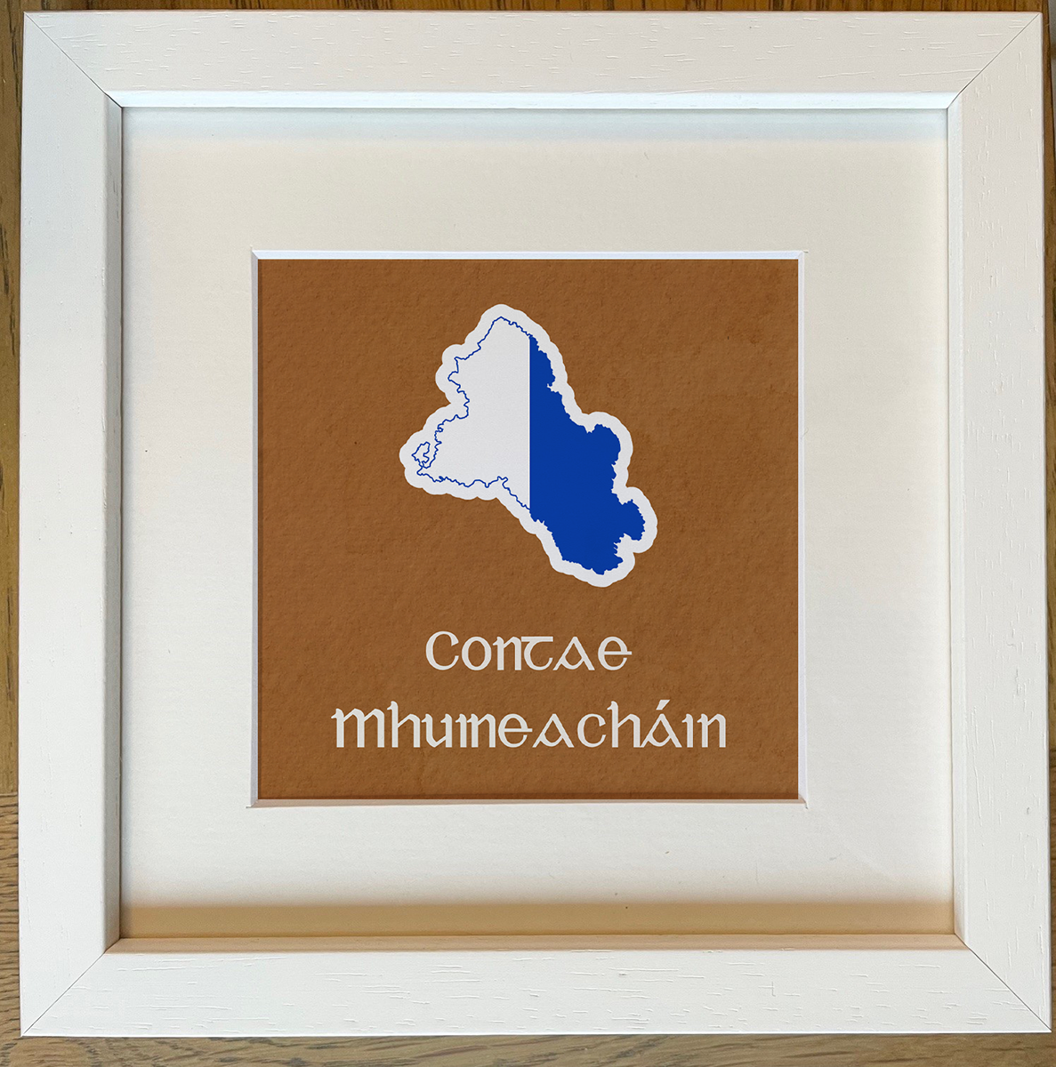 Mini Irish County Monaghan Print – Gaeilge Edition (6×6”)